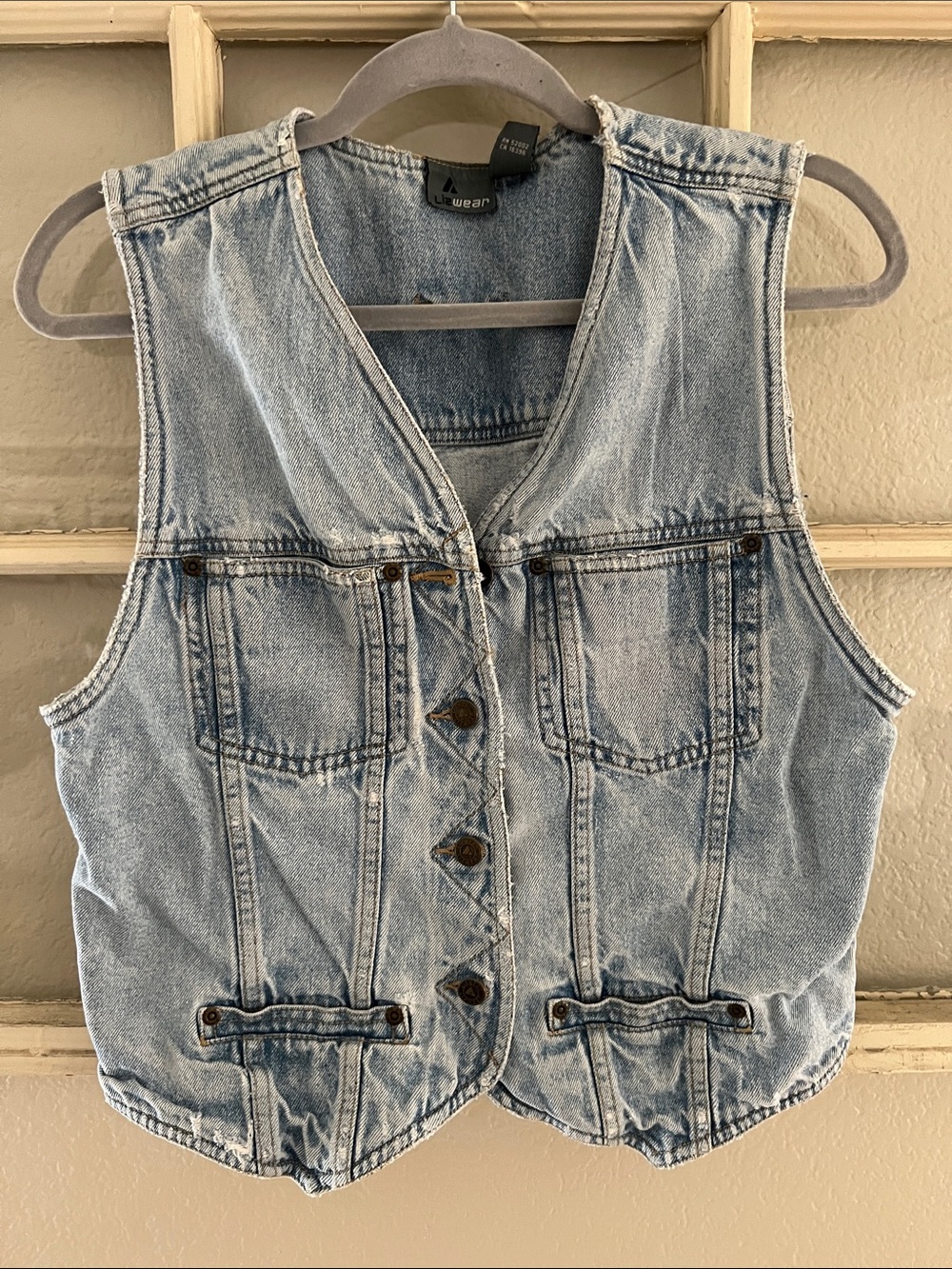 Light Wash Denim Vest by LizWear - Women's Sleeveless Jacket